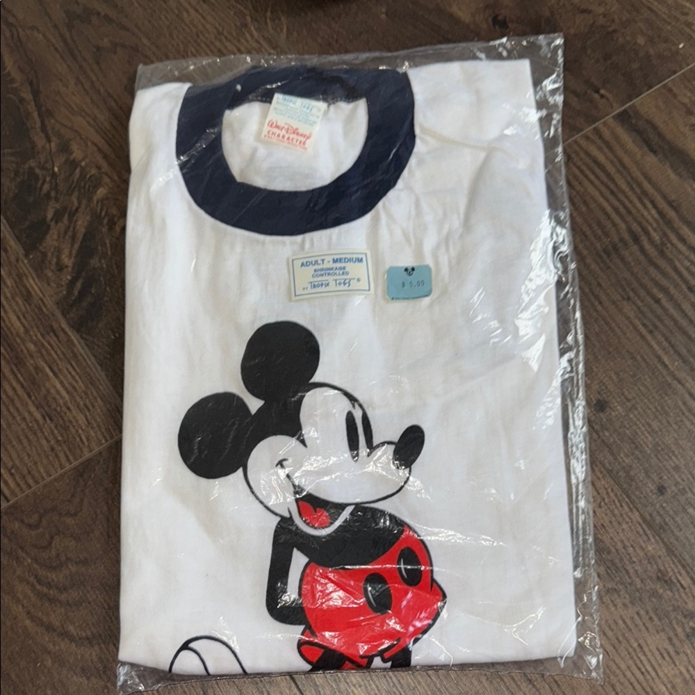 Disney Graphic White and Black Mickey Mouse T-Shirt